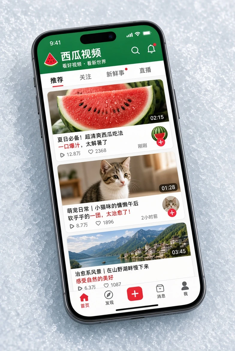 西瓜视频APP移动端内容服务
